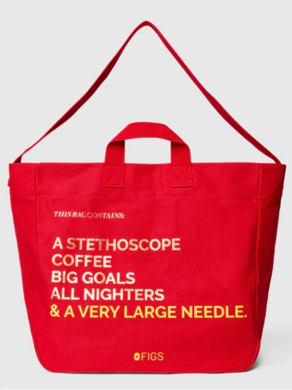 FIGS Pop Red A Very Large Needle Tote - Picture 2 of 4